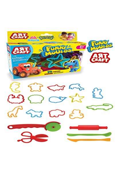 hediyecik Art Craft Large Shapes Play Dough Molds Set 19 Pieces
