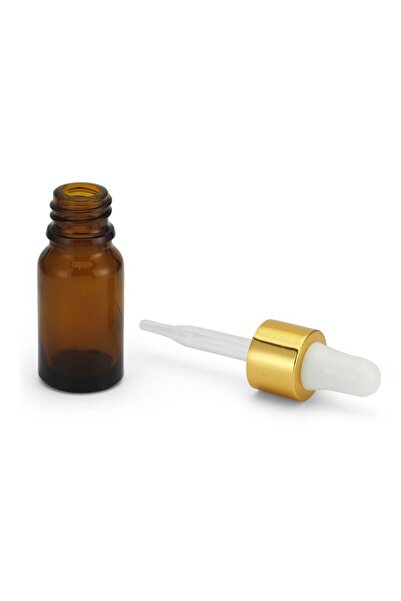 Güvenç Ambalaj 20ml - Amber Damlalıklı Kahverengi Cam Şişe - (10 ADET)