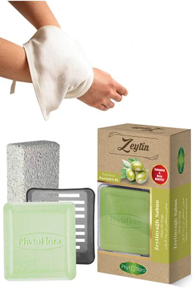 Phytoflora صابون زيت الزيتون وفرك الحمام، موزع الصابون الصلب