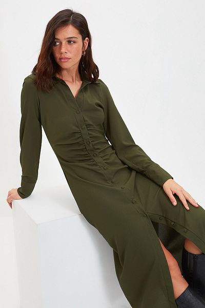 Trendyol Collection Kleid - Khaki - Blusenkleid