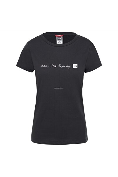 THE NORTH FACE Μην σταματάτε ποτέ να εξερευνάτε - Γυναικείο μαύρο μπλουζάκι