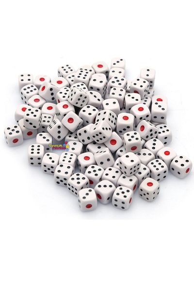 Miajima Special Japanese Imported Backgammon Dice 100 Pieces Without Corners On The Sides 10 Mm Red Dotted Backgammon Dice