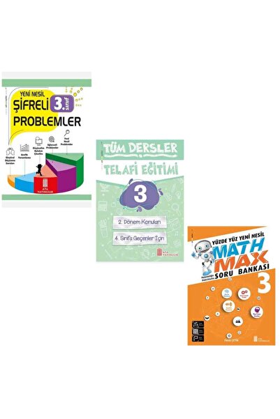 Ata Yayıncılık 3. Sınıf Şifreli Problem + 3. Sınıf Telafi + 3.Sınıf Math Max ...