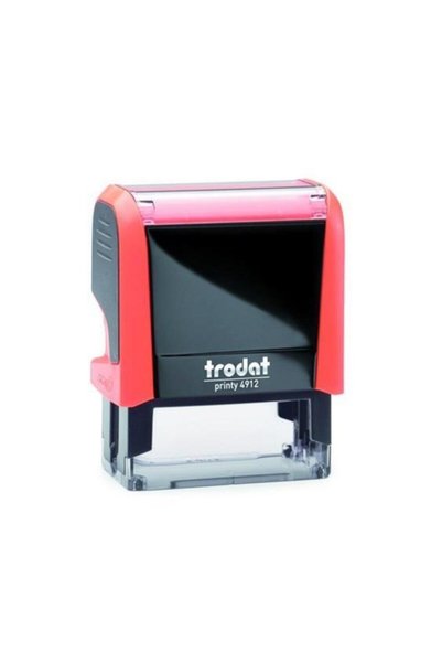 Trodat 4912 Red Body Black Felt Stamp (Send the Text to Be Written as an Atta...