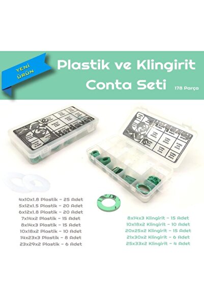Site Hırdavat Naylon Ve Klingirit Conta Seti, 178 Parça