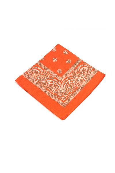 Fular Marketi Orange Color Campaign 100% Cotton Scarf Bandana - 4 Baskets Pay 3