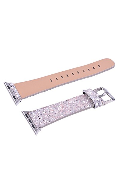 Ally Mobile Ally Apple Watch 7 45mm 6-5-4 44mm Kordon Kayış Deri Sim Işlemeli...