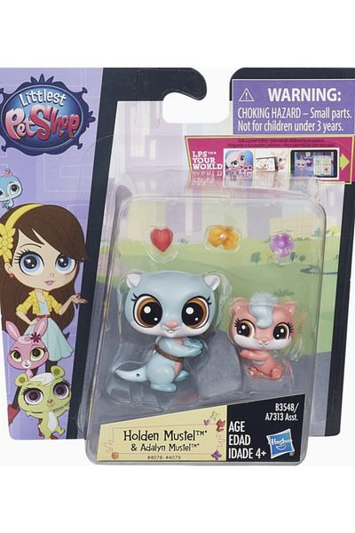 Littlest Pet Shop Minish and Cub Holden Mustel,adalyn Mustel Minishes Pet Shop Original Minishes Lps
