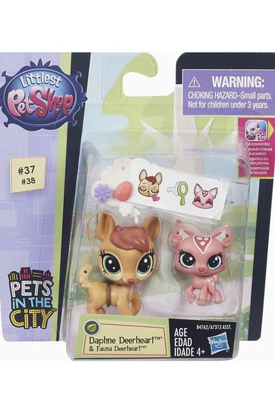 Littlest Pet Shop Puppy Daphine Deerheart, Fauna Deerheart Minishes Pet Shop Original Minishes Lps