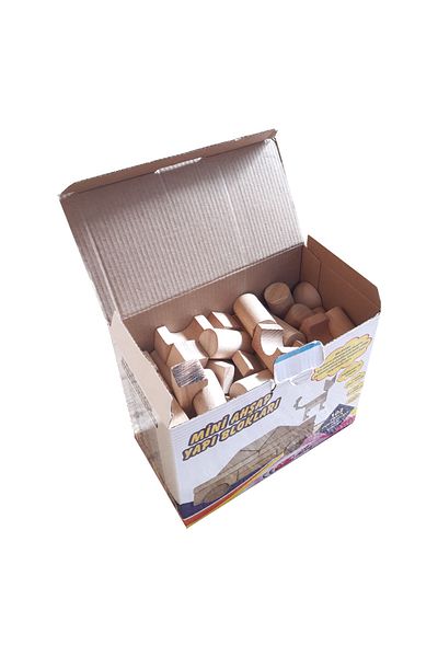 SOYLU Brain Developing and Educational Mini Wooden Building Blocks - 102 Pieces