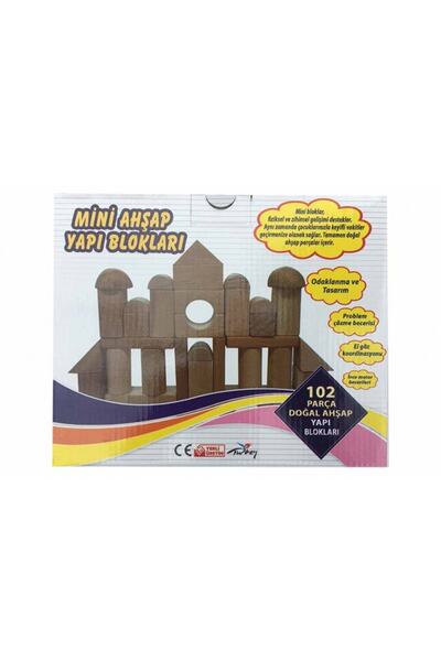 SOYLU Brain Developing and Educational Mini Wooden Building Blocks - 102 Pieces