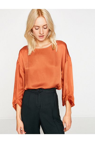 Koton Women's Brown Blouse 8KAK63113EW