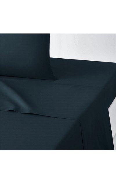 makiteks Cotton 160x240 Plain Bed Sheet Maki Navy Blue