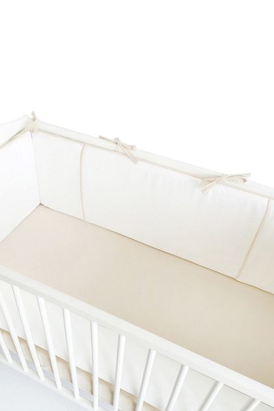 Piamom Baby Crib Bumper/side Protection Set 60x120 Off White-beige