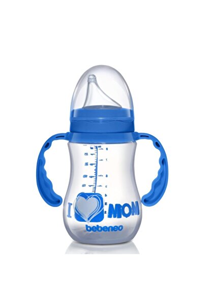 BEBENEO Kulplu Damla Akıtmaz Bardak 250 ml Mavi