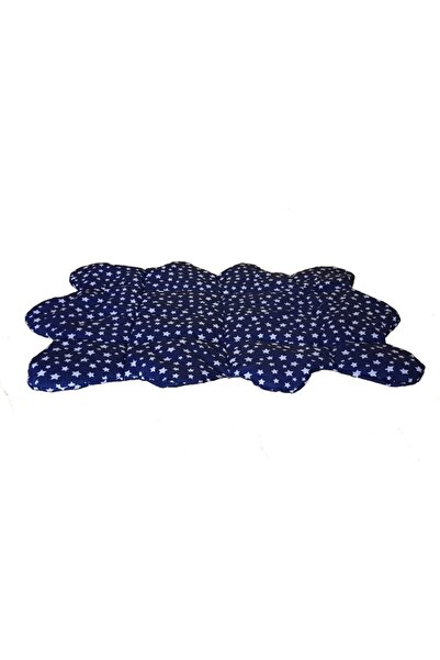 Altev Yıldız Desenli Pamuk İçi Elyaflı Bebek Uyku Oyun Halısı Matı Emekleme Minderi