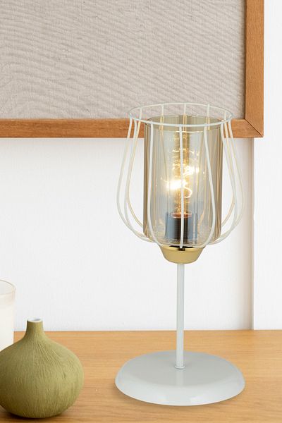 Kraliçe Luxury Chandelier White Table Lamp - Parachute Fabric