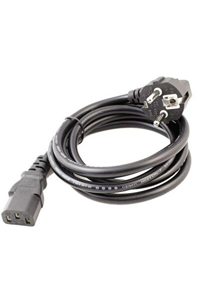 ATAELEKTRONİK Kaliteli 3 Metre 3mt Power Elektrik Kablosu Güç Kablosu 220 Volt Kasa Pc Monitör Bakır Elektrik