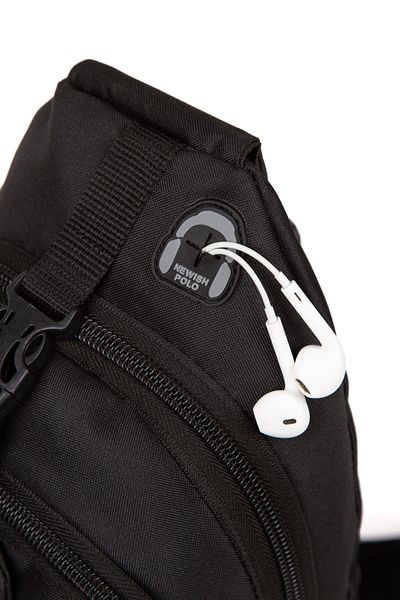 Newish Polo Geanta de umar Cerff Leather Clup 1020 Body Bag + Suport card din piele artificiala
