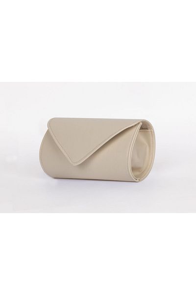 efnanstore Cream Line Pattern Evening Dress Bag