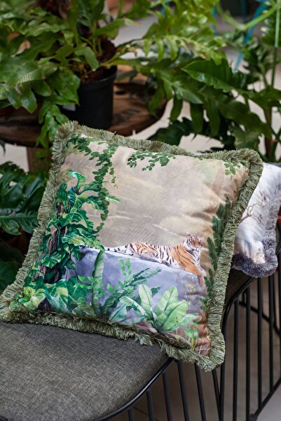 Adawall Kaplanlı Dekoratif Kırlent