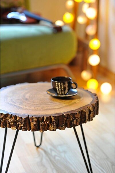 EVY Doğal Kütük Zigon Sehpa