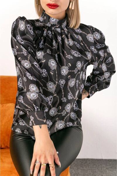 Bi Dünya Butik Saten Şifon Bluz