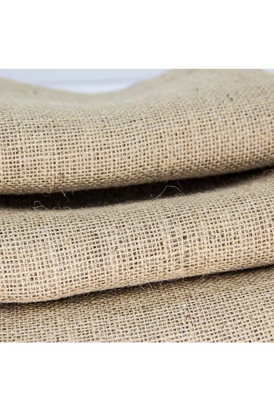BarokBonbon Jute Fabric Straw Sack Cross Stitch Fabric Natural Color 1 meter