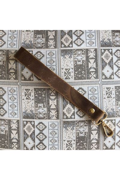 Alfa Tasarım Real Leather Wrist Strap (22 Cm) - Crazy Tan Color / With Gold Accessory