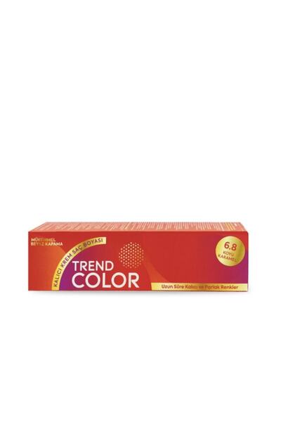 TREND COLOR Tüp Saç Boyası 6.8 Koyu Karemel 50 Ml