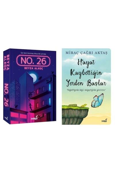 İndigo Kitap Hayat Kaybettiğin Yerden Başlar Miraç Çağrı Aktaş + No. 26 Karto...