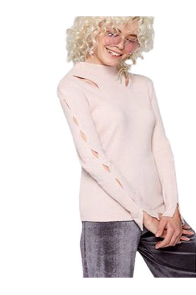 CEBECİ TİCARET Women's Crew Neck Blouse