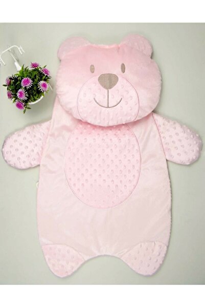 Akyüz Bebe Akyüz Ayılı Bebek Peluş Alt Açma Minderi-pembe