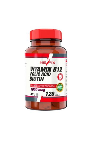 Nevfix Selenium 200 Mcg 120 Tablets Vitamin B12 Folic Acid Biotin 1000 Mcg 120 Tablets