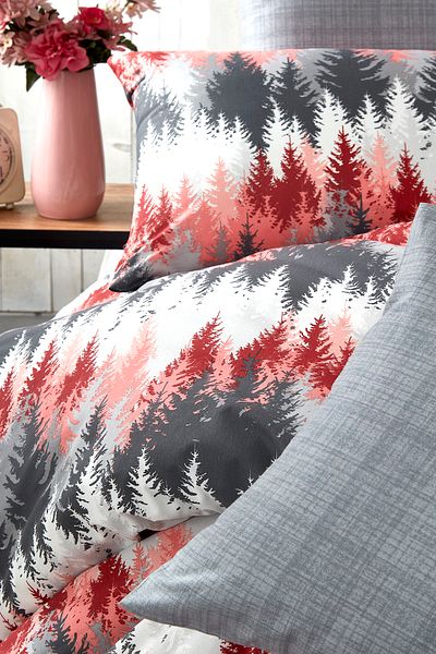 BONJARDİNHOME Σετ Παπλωματοθήκη από Φυσικό Βαμβάκι Pine Διπλό