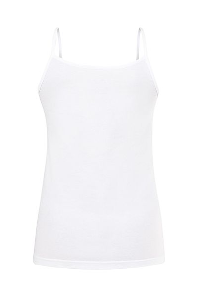 Şahin Tricou din lycra cu bretele albe pentru femei