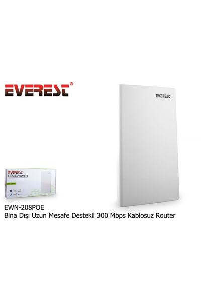 Everest Ewn-208poe Bina Dışı Uzun Mesafe Destekli 2.4ghz 300mbps Repeater+access Point+bridge Client Router