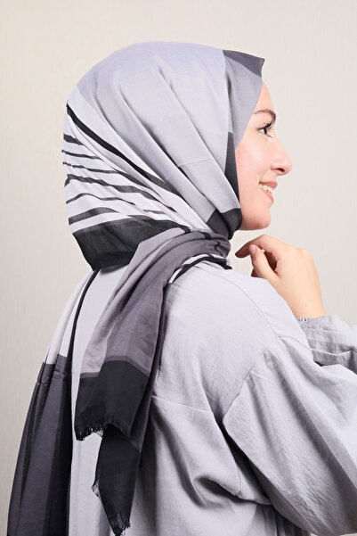 Bonjela شال قطن منقوش - نمط-03 - اللون-15