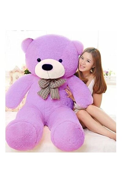 devtoptan Oyuncak 130 Cm Papyonlu Büyük Ayıcık Dev Yumuşacık Lila
