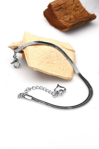 The Collection Women's Italian Silver Steel Bracelet