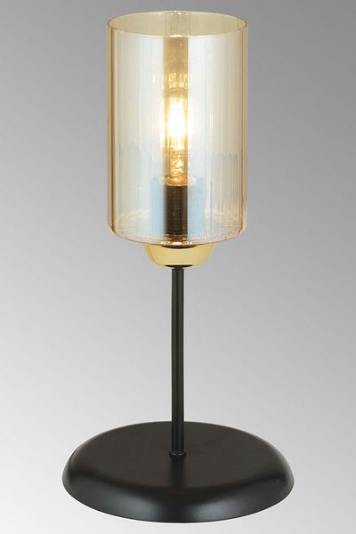 Kraliçe Cylinder Glass Black Table Lamp - Luxury Chandelier
