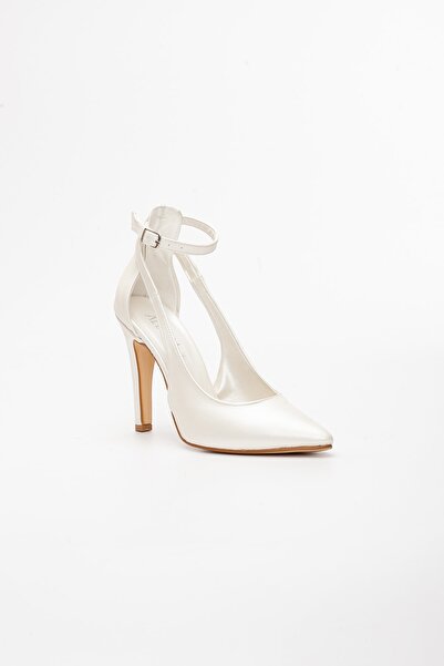 LİLLA Kadın Stiletto Yüksek Topuk Sedef Gelinlik Ayakkabısı