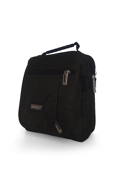 SEVENTEEN Modamsa Men's Black Multi-Compartment Hand and Shoulder Bag 2248