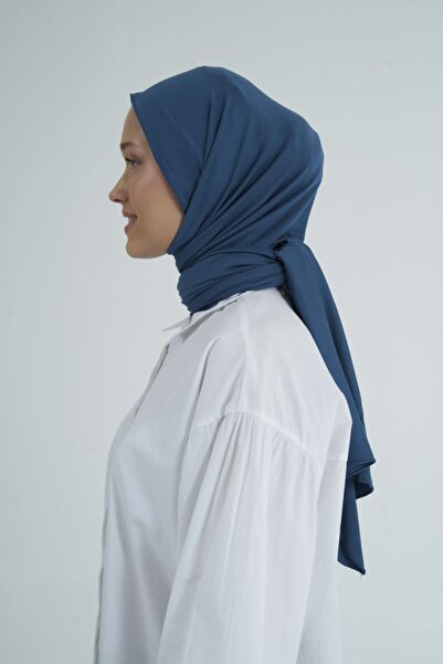 Gülsoy شال نسائي من القطن الممشط باللون الأزرق البترولي - 08