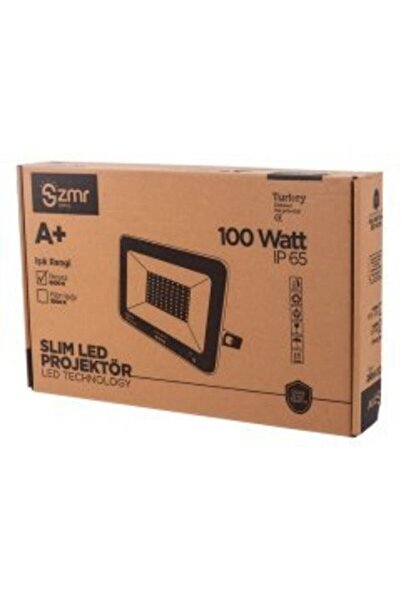 zmr lighting Zmr 100w Slim Led Projöktör Beyaz Işık