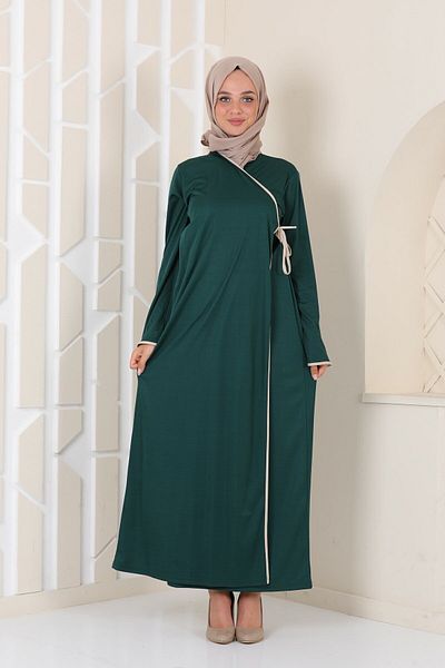 miss ledonna Side Tie Prayer Dress Emerald Green 3000Ldn