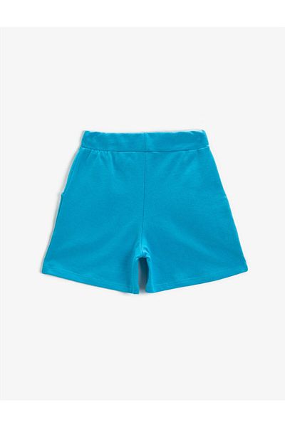Koton Tweety Licensed Printed Elastic Waist Cotton Shorts with Pockets