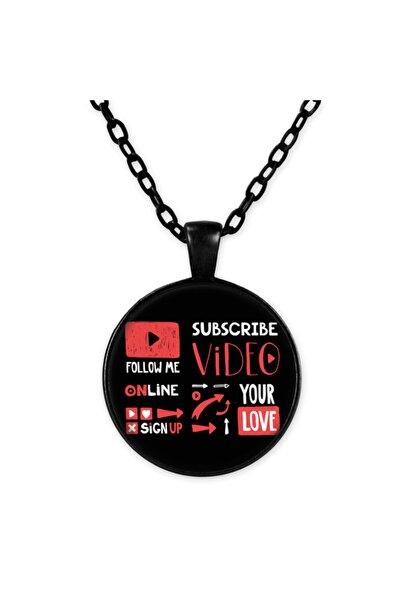 astak قلادة سلسلة سوداء لوسائل التواصل الاجتماعي Bll479