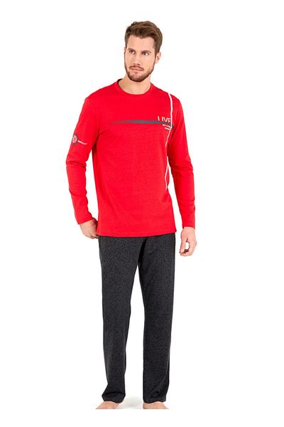 Blackspade Men's Pajama Set 30740 - Red