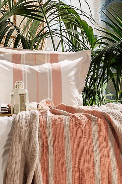 ZEBRA CASA Double Moly Tile/Beige Duvet Cover Pique Set